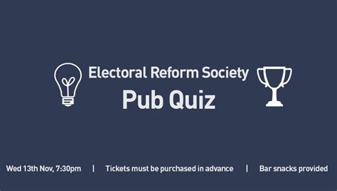 ers pub quiz  electoral reform society ers