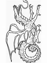 Coloring Pages Dragon Medieval Popular sketch template