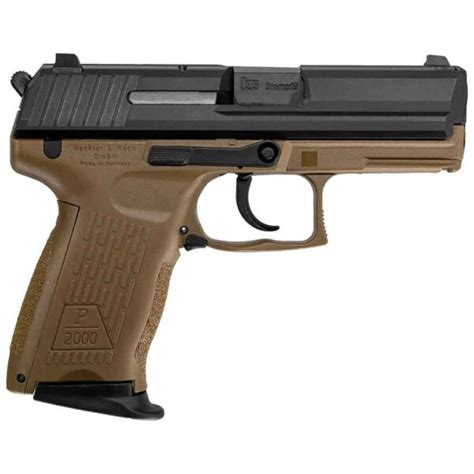 hk p  mm luger  fde pistol  rounds california compliant  stock firearms