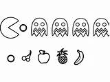 Pac Pacman Ghosts sketch template