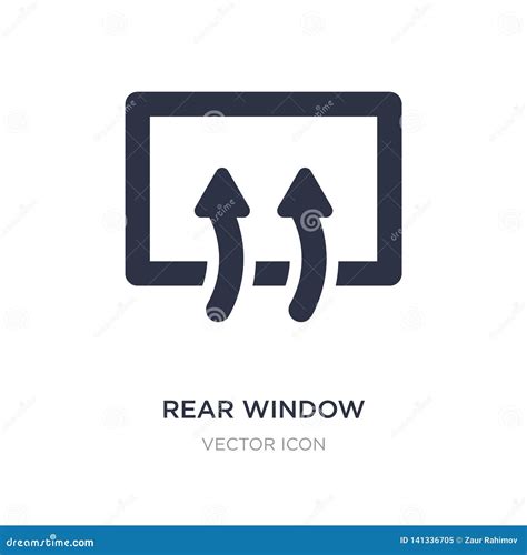 rear window defrost icon  white background simple element illustration  ui concept stock