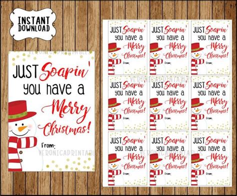 instant  printable hand soap gift tags  soapin etsy