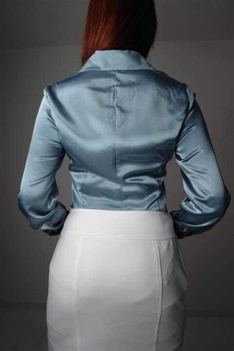 pin on office satin blouses sexy