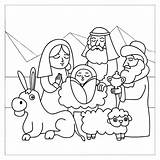 Nativity Coloring Scene Pages Printable Story Printables Book Christmas Children Mini Printablee Via sketch template