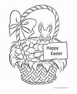 Easter Coloring Pages Happy Basket Printable Kids Bunny Print Dot Spring Egg Color Sheet Printing Help Worksheets sketch template