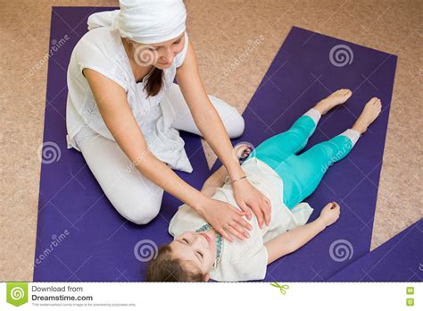 mom  daughter massage   gym stock image image  exercise healthcare