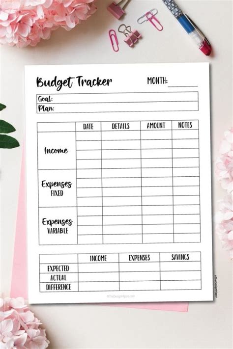 printable finance  budget planner