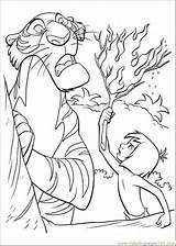 Jungle Book Coloring Pages Shere Khan Mowgli Printable Torch Gives Color Cartoons sketch template