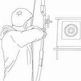 Coloring Archery Pages Shooting Hellokids sketch template