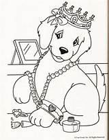 Dieren Schattige Kleurplaat Hond Omnilabo Kleine Leuk Vriendelijke Kijkt sketch template