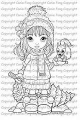 Digi Stamp Squirrel Revised Fong sketch template