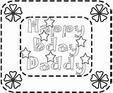 Birthday Happy Pages Daddy Coloring Color sketch template
