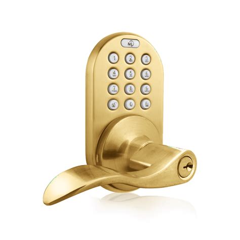 keyless entry lever handle door lock  electronic digital keypad polish brass walmartcom