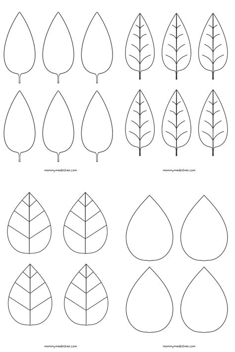 leaf templates outlines tons  printables