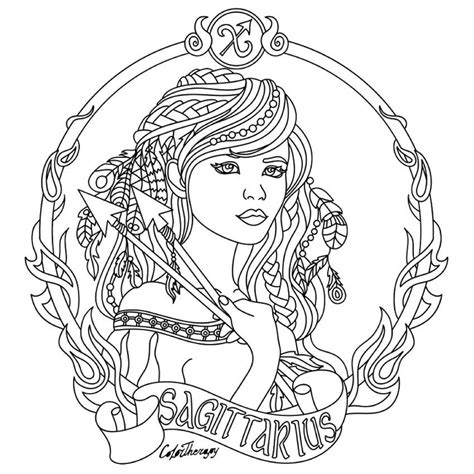 top  zodiac coloring pages  adults   adult coloring pages