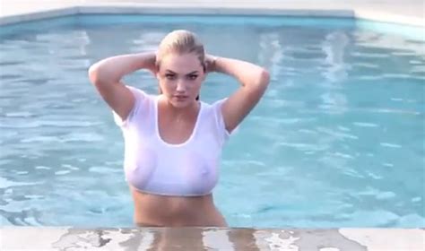 Wowza Kate Upton Shows Nipples In A Wet Shirt [7 Hot Pics ]