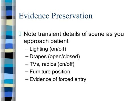 evidence preservation