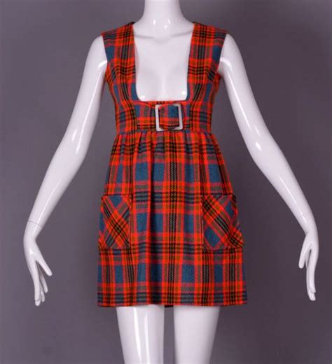 60s plaid school girl wool mini dress jumper by capitalretroandrag 60s