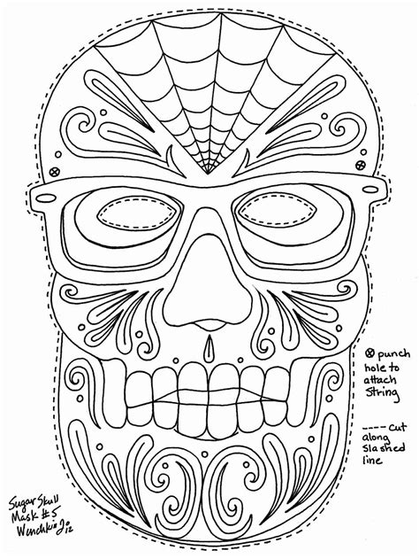 day   dead mask coloring page  getcoloringscom  printable