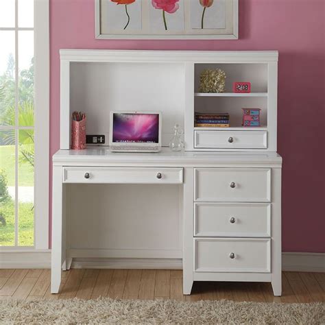 lacey computer desk  hutch white  acme furniture furniturepick