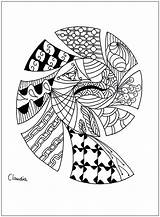 Zentangle Coloring Pages Print Printable Getcolorings Simple sketch template