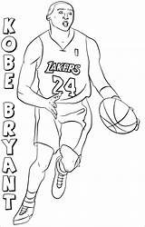 Kobe Nba Bryant Lebron Coloriage Steph Jordan Coloringfolder sketch template