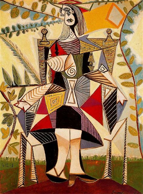 Seated Woman In The Garden Pablo Picasso 1938 Pablo Picasso Art
