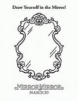 Coloring Mirror Printable Magic sketch template