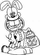 Garfield Coloring Halloween Pages Printable Wecoloringpage Color Dog Getcolorings Print sketch template