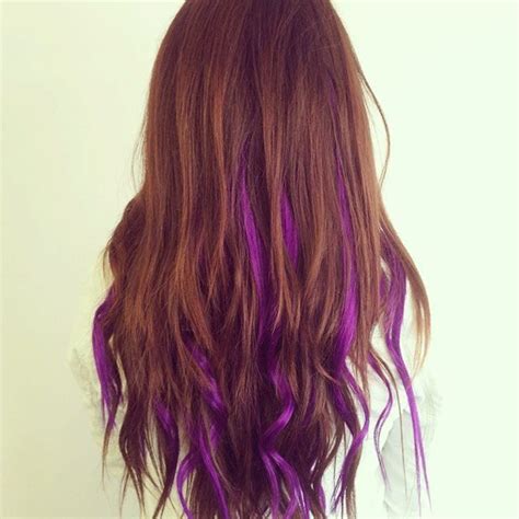 ideas  dark purple highlights  pinterest colored highlights hair violet