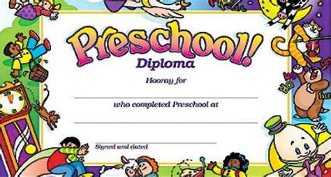 preschool graduation certificate template    pre kindergarten