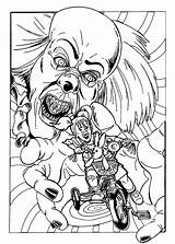 Coloring Pennywise Pages Horror Clown Scary Halloween Printable Sheets Adult Drawing Color Movie Print Adults Pdf Book Getcolorings Clowns Characters sketch template