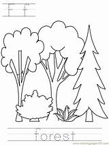 Forest Coloring Pages Printable Others Color Education Popular Kids Print sketch template