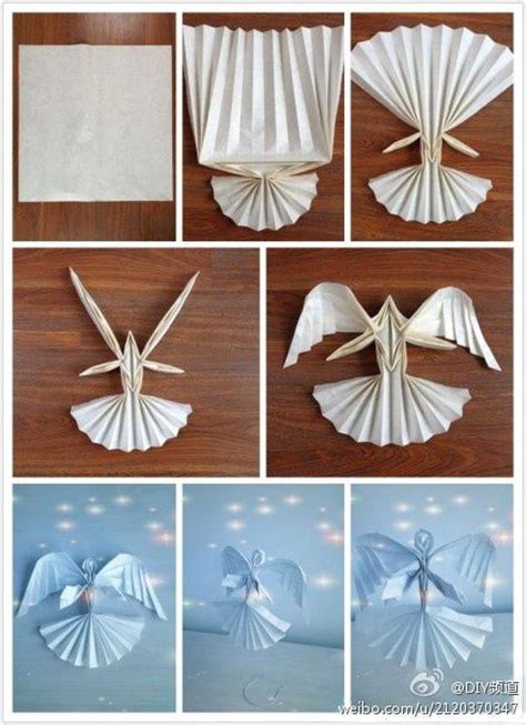 origami angel holiday christmas pinterest
