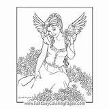 Coloring Angel Valkyrie Pages Fantasy Colouring Designlooter 400px 15kb sketch template