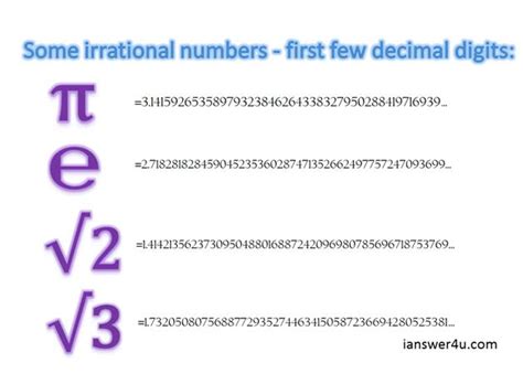 irrational numbers  mathematics  answer