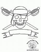 Coloring Pages Printable Skull Skulls Library Clipart Pirate Crossbones sketch template