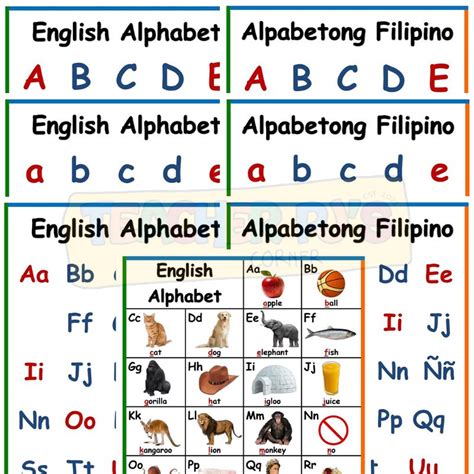 alphabet  size laminated educational wall chart  kids shopee