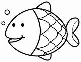 Coloring Fish Pages Simple Popular sketch template