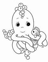 Coloring Pages Precious Moments Kids Octopus Printable Flower Sheets Angel Colors Books sketch template