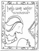 Water Coloring Pages Save Kids Saving Conservation Help Teeth Tap Color Activities Clipart Preschool Off Related Nature Template While Printable sketch template