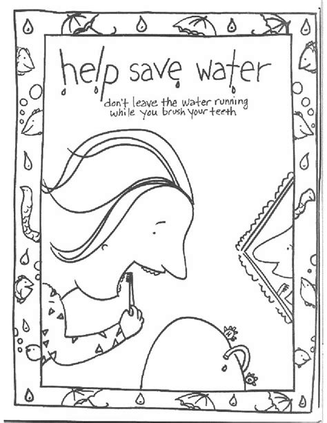 water conservation  kids coloring pages   water