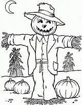 Scarecrow Coloring Pages Printable Kids Scarecrows Halloween Fun Pumpkin Color Colouring Fall Preschool Print Cute Sheets Adults Template Thanksgiving Kindergarten sketch template