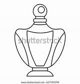 Perfume Outline Bottle Coloring Template sketch template