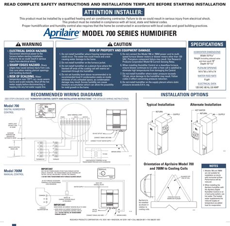 aprilaire  wiring instructions wiring diagram  schematic