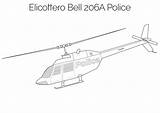 Polizeihubschrauber Elicottero Hubschrauber Polizia 206a Elicotteri Macchine Feuerwehr Polizei Stampare sketch template