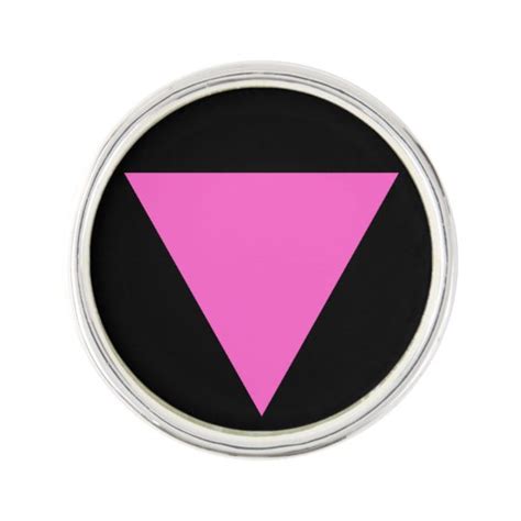gay pride pink triangle lapel pin au