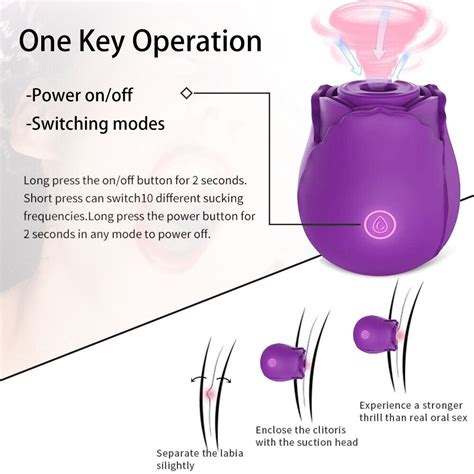 10 speed rose vibrator g spot dildo sucker clit sucking sex toy for