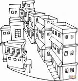 Coloring Pages City Printable Street Area Neighborhood Houses Color Pdf Supercoloring Print Clipart sketch template