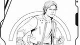 Solo Coloring Han Wars Star sketch template